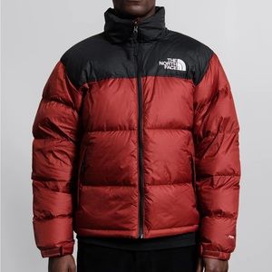 brick red nupste 700 north face puffer